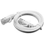 DATAWAY patch kábel plochý CAT6A, UTP PVC, 10m, biely