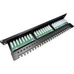 DATAWAY Patch panel 19" 24x RJ45, CAT5E, UTP s vyväzovacou lištou