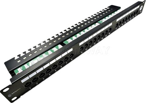 DATAWAY Patch panel 19" 24x RJ45, CAT5E, UTP s vyväzovacou lištou