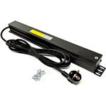 DATAWAY PDU Prepäťová ochrana 8x 230V, 1U, 19", M6, 3m