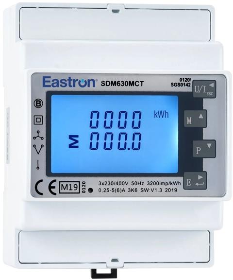 Eastron SDM630-MCT, Elektromer 1/3 fázový, 150A cievky