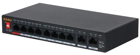 ERBU E-ES-1000-90-96, PoE switch 8x LAN (8x PoE), 2x GLAN, 96W