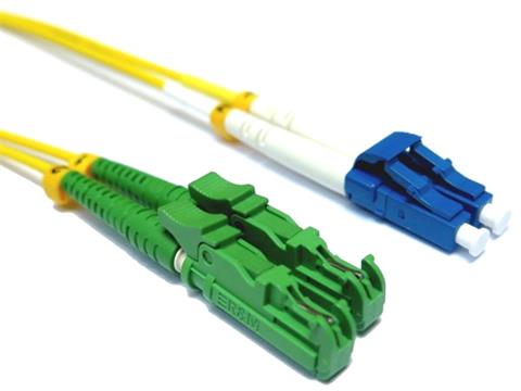 Optický patchcord E2000/APC - LC/PC 10m, duplex, SM, G657A2