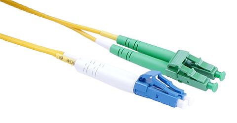 Optický patchcord LC/APC - LC/PC 1m duplex, SM, G657A2