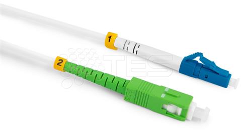 Optický patchcord SC/APC - LC/PC 1m simplex, SM, G657A2