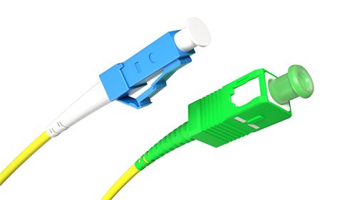 Optický patchcord SC/APC - LC/PC 5m simplex, SM, G657A2