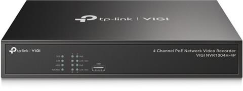 TP-LINK VIGI NVR1004H-4P, NVR, 4 kanály, 4x PoE